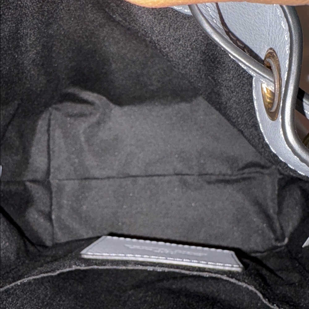 Marc Jacobs Grey Leather Drawstring Bucket Bag - Picture 13 of 14